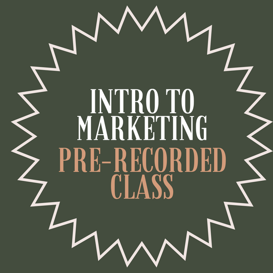 Pre-Recorded Class: Introduction to Marketing